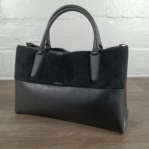 Coach Borough #D1420-32296 Black Leather and Suede Satchel